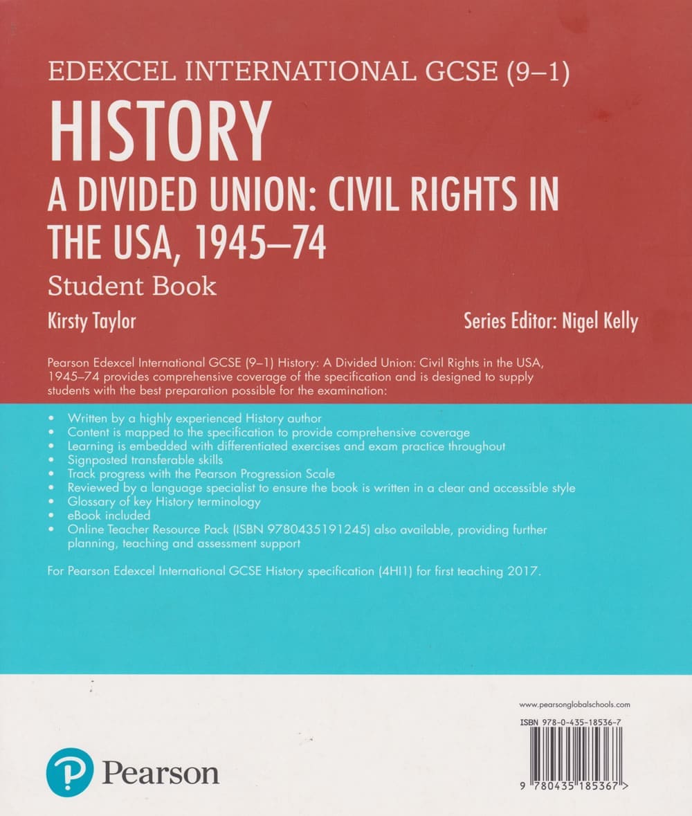 Pearson Edexcel Inter GCSE (9-1) History Divided Union