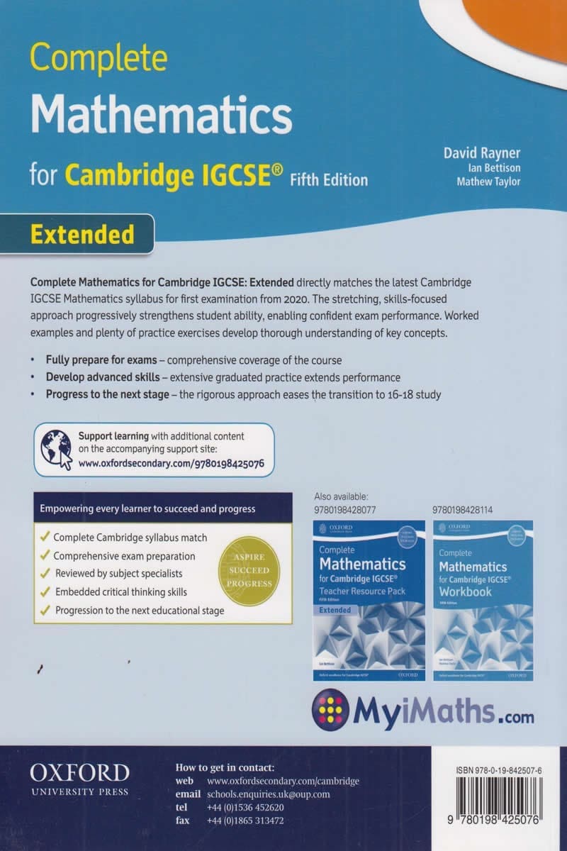 Oxford Complete Mathematics for Cambridge IGCSE Extended 5ED